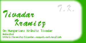 tivadar kranitz business card